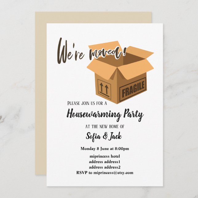 Convite estamos mudando a festa de limpeza (Frente/Verso)