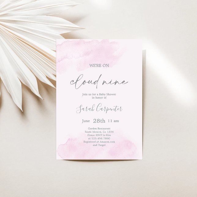 Convite Estamos na Nine Chá de fraldas Girl (Criador carregado)