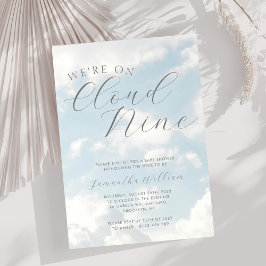 Convite Estamos No Chá de fraldas Cloud Nine Blue Clouds