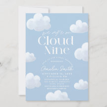 Estamos no Cloud Nine Modern Blue Cloud Chá de fra