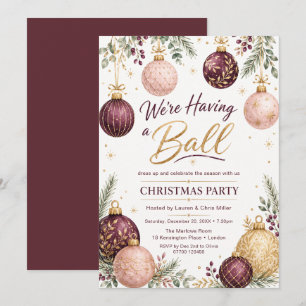 Convite Estamos tendo uma Festa de Natal incrível