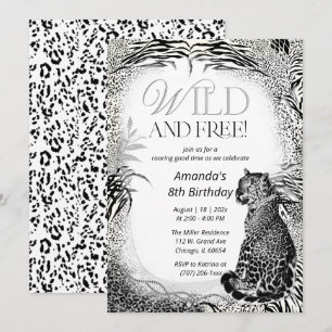 Convite Estampa de Leopardo Aniversário Infantil