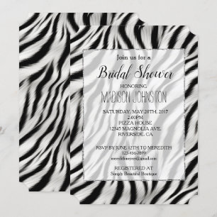 Convite Estampa de Zebra Chic