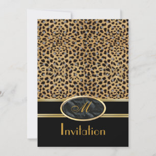 Convite Estampas Exóticas Leopardo
