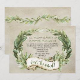 Convite Estandarte de Louro Vintage para Recepção Apenas