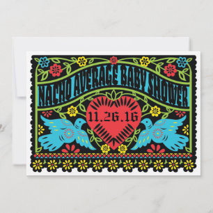 Convite Estandarte Personalizado de Papel Picado para Casa