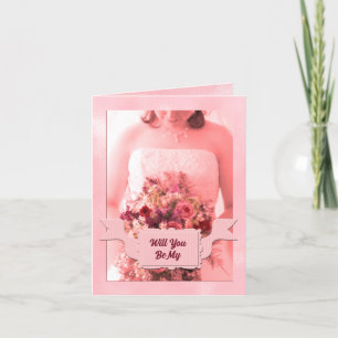 Convite Estará em minha noiva rosa