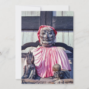 Convite Estátua budista de madeira Pindola Bharadvaja - Ja