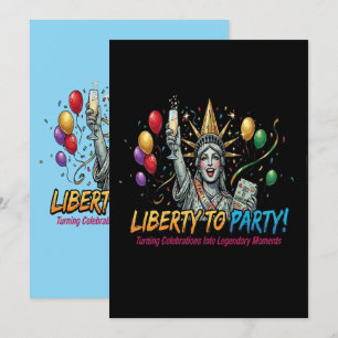 Convite Estátua da Liberdade para Festa de Celebração 