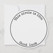 Este Círculo É 10cm Boa Sorte Engraçada Gravidez