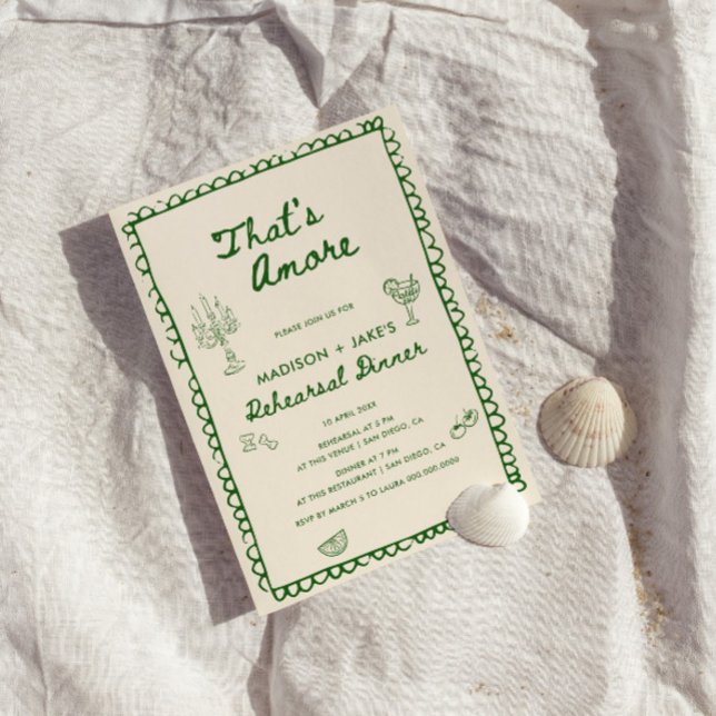 Convite Este é um Janto de ensaio de mão italiana (Criador carregado)