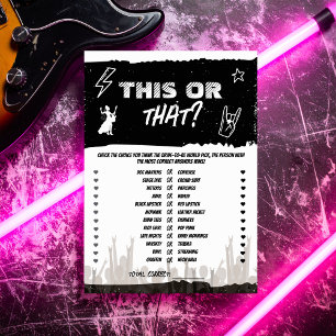 Convite Este ou Aquele tema do Punk Rock Bachelorett