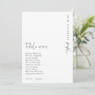 Convite Estelle Modern Minimalist Wedding Table Number