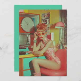 Convite Estética do Glam Futuro Retro