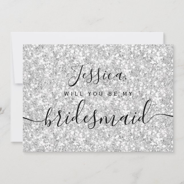 Convite Estética Simples e Elegante Brilho minha dama de h (Frente)