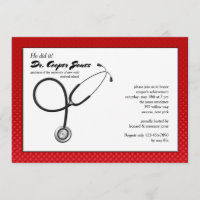 Estetoscópio com Graduação Médica de Quadro Vermel