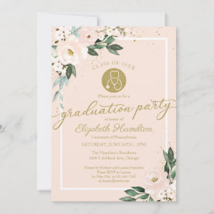 Convite Estetoscópio Enfermando o Partido dos Formando Esc