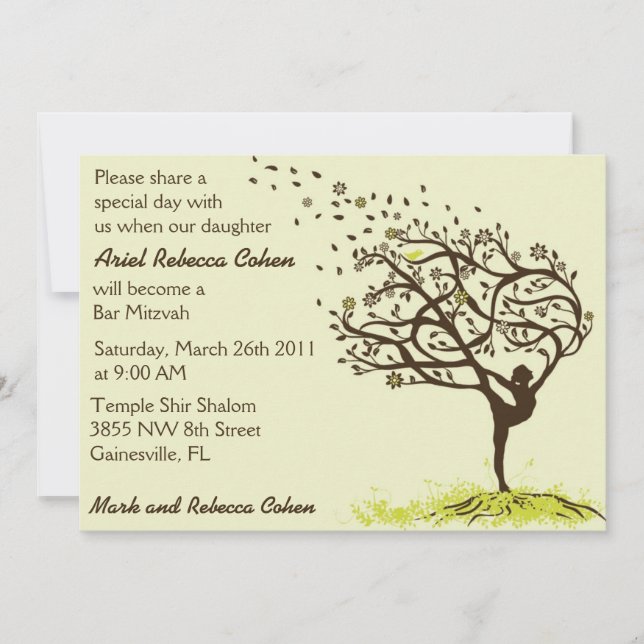 Convite Esticando meu bar Mitzvah dos membros (Frente)