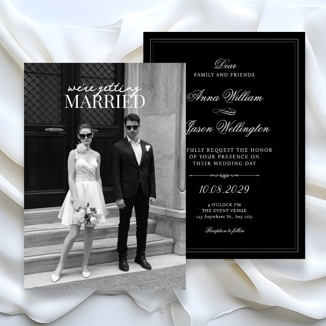 Convite Estilista Casamento fotográfico minimalista modern (Criador carregado)