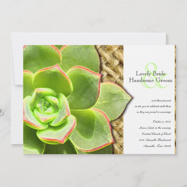 Convite estilizado do casamento da galinha e da (Frente)