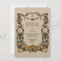 Estilo Barroco Era Vitoriano Cartoche Floral