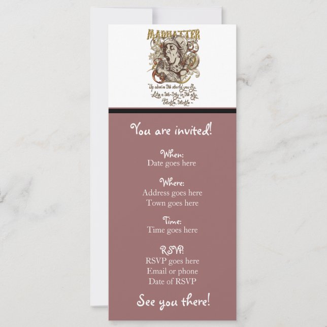 Convite Estilo Carnaval de Chapéu Louco (com poema) (Frente)