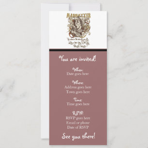 Convite Estilo Carnaval de Chapéu Louco (com poema)