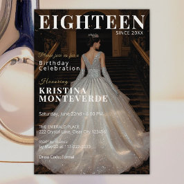 Convite Estilo clássico da revista 18º aniversário