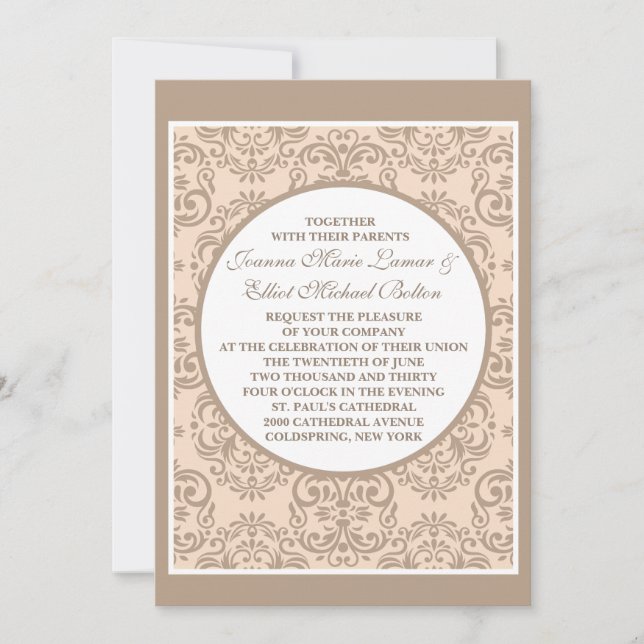 Convite Estilo Damask (Frente)