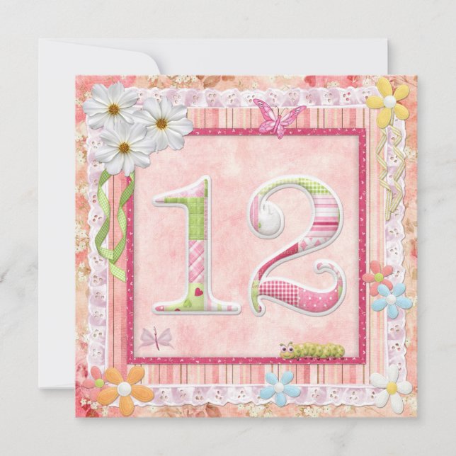 Convite estilo de abate da festa de aniversário 12 (Frente)