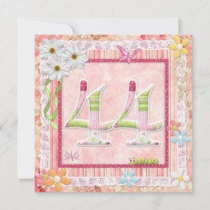 Convite estilo de abate da festa de aniversário 44