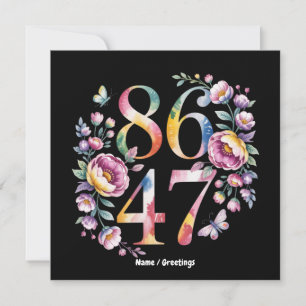 Convite Estilo de Boho Floral Sutil 8647 Um Protesto Pacíf