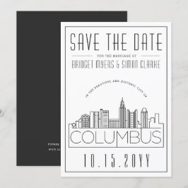 Convite Estilo de Decoração de Casamento de Columbus Skyli