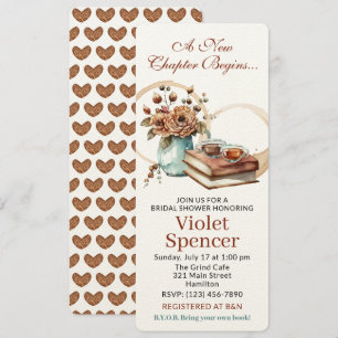 Convite Estilo de Indicador de Chá de panela do Livro