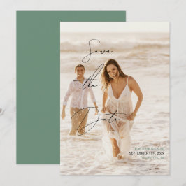 Convite Estilo de Manuscrito De Chic Casual Salvar A Data