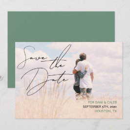 Convite Estilo de Manuscrito De Chic Casual Salvar A Data