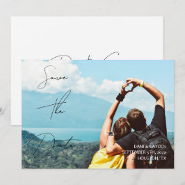 Convite Estilo de Manuscrito De Chic Casual Salvar O Cartã