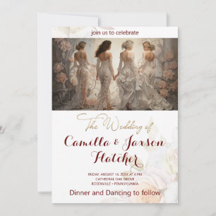 Convite estilo de moda de Casamento Vestidos