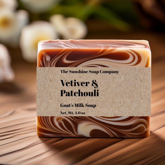 Convite Estilo de Papel Kraft Moderno Belém de Sabão Banda (Criador carregado)