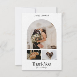 Convite Estilo de Roteiro Amor Coração Casamento Obrigado 