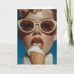 Convite Estilo de Sorvete de Verão Negrito