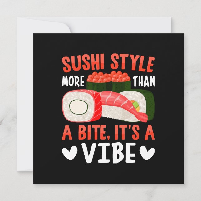 Convite Estilo de Sushi Mais do que uma Mordida (Frente)