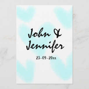 Convite estilo de texto minimalista simples branco casamen