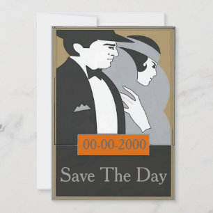 Convite Estilo de Vintage Casal Formal Convidar Dia de Sal