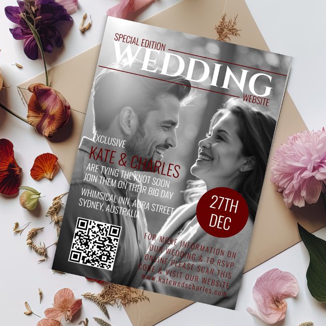 Convite Estilo exclusivo da revista personalizada Salve a  (Criador carregado)