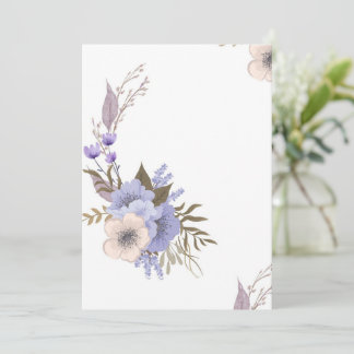 Convite Estilo floral boutique roxo