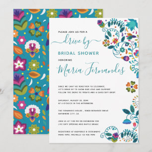 Convite Estilo Floral Mexicano por Chá de panela