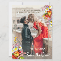 Estilo Francês Vintage Floral Elegante Foto Casada