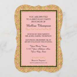 Convite Estilo Gatsby do Excelente de Gol-Festa de anivers