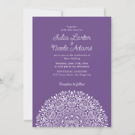 Convite Estilo Mandala de Casamento Clássico Ornamentado A